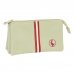 Safta el Ganso Basics Portatodo - 3 Compartimentos con Cremalleras - Bolsillo Interior - 0.6L - 220x30x120mm - Color Beige