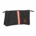 Safta el Ganso Basics Black Portatodo - 3 Compartimentos con Cremalleras - 0.6L - Bolsillo Interior - 220x30x120mm - Color Negro