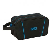 Safta Munich Road Neceser de 5L - 2 Compartimentos con Cremallera - Asa Lateral - Adapatable a Carro - 260x125x150mm - Color Negro