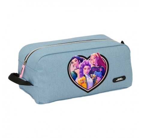 Safta K-Pop Demon Hunters Huntr/X Zapatillero - Capacidad 9L - Asa de Mano Lateral - 34x15x18cm - Color Azul Claro