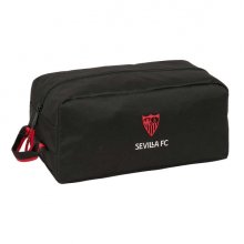 Safta Sevilla FC Zapatillero - Capacidad 9L - Asa de Mano Lateral - 34x15x18cm - Color Negro