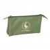 Safta el Ganso Basics Portatodo - 3 Compartimentos con Cremallera - Bolsillo Interior Central - 22x12x3cm - Color Verde