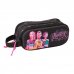Safta K-Pop Demon Hunters Portatodo 3D - 2 Compartimentos con Cremallera - Asa Lateral - Capacidad 1L - 21x8x6cm - Color Negro