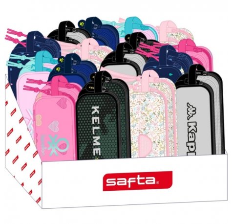 Safta Expositor con Portatodos - Carton Reciclado - Ecologico - 17L - Presentacion Ordenada y Atractiva - 315x230x235mm - Colores Surtidos