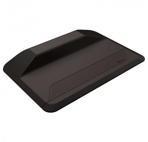 Fellowes ActiveFusion Alfombra Antifatiga - Peldaño para Multiples Posiciones de Pie - Bordes Biselados - Diseño Ergonomico - Color Negro