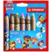 Stabilo Woody 3 en 1 Patrulla Canina Pack de 8 Lapices de Colores con DiseÃ±os de la Patrulla Canina + Sacapuntas - Lapiz de Color, Cera y Acuarela, Todo en Uno - Mina XXL 10mm - Colores Surtidos