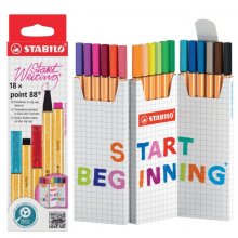 Stabilo Point 88 Pack de 18 Rotuladores de Punta de Fibra - Trazo de 0.4mm aprox. - Tinta con Base de Agua - Colores Surtidos Stabilo Point 88 Pack de 18 Rotuladores de Punta de Fibra - Trazo de 0.4mm aprox. - Tinta con Base de Agua - Colores Surtidos