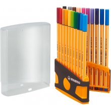 Stabilo Point 88 Pack de 20 Rotuladores de Punta Fina de Fibra - Trazo de 0.4mm. - Tinta con Base de Agua - Apto para Reglas y Plantillas - Colores Surtidos
