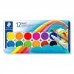 Staedtler Noris 888 12 Pastillas de Acuarela + Tubo Zinc Blanco + Pincel - Mezclables entre si - Colores Surtidos