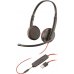 HP Poly Blackwire 3225 Auriculares con Microfono USB/Jack 3.5mm - Almohadillas Acolchadas - Controles en Cable - Color Negro