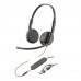 HP Poly Blackwire 3220 USB-C Auriculares con Microfono - Almohadillas Acolchadas - Controles en Cable - Adaptador USB-A - Color Negro