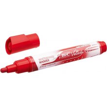 Bic Velleda Tank Marcador para Pizarra - Trazo 2.3mm - Punta Ojival - Tinta con Base de Alcohol - Borrado Optimo - Color Rojo (12 uds)