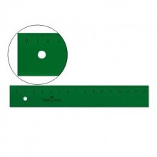 Faber-Castell Regla Tecnica Recta 15cm - Color Verde Transparente