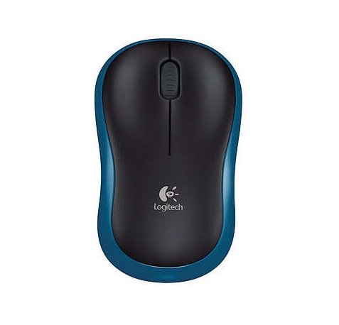 Logitech M185 Raton Inalambrico 1000dpi - 3 Botones - Uso Ambidiestro - Color Negro/Azul