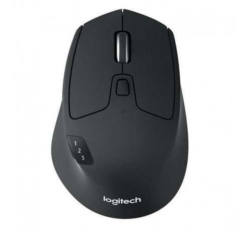 Logitech M720 Triathlon Raton Inalambrico Bluetooth 1000dpi - 7 Botones - Uso Diestro - Color Negro