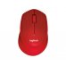 Logitech M330 Silent Plus Raton Inalambrico 1000dpi - Silencioso - 3 Botones - Uso Diestro - Color Rojo
