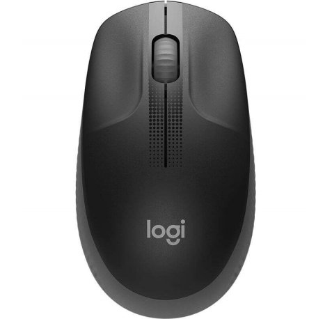 Logitech M190 Full Size Raton Inalambrico USB 1000dpi - 3 Botones - Gran Tamaño - Uso Ambidiestro - Color Negro/Gris Oscuro