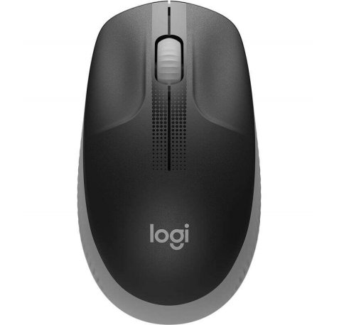 Logitech M190 Full Size Raton Inalambrico USB 1000dpi - 3 Botones - Gran Tamaño - Uso Ambidiestro - Color Negro/Gris Claro