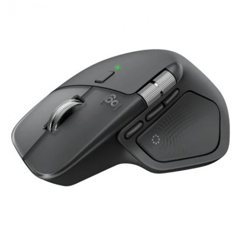 Logitech MX Master 4 Raton Inalambrico Avanzado - Sensor Darkfield 8K DPI - Desplazamiento MagSpeed 1000 Lineas por Segundo - Respuesta Haptica Personalizable Haptic Sense - Bluetooth y Logi Bolt - Color Grafito