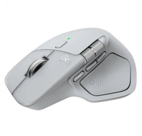 Logitech MX Master 4 Raton Inalambrico Avanzado - Sensor Darkfield 8K DPI - Desplazamiento MagSpeed 1000 Lineas por Segundo - Respuesta Haptica Personalizable Haptic Sense - Bluetooth y Logi Bolt - Color Gris