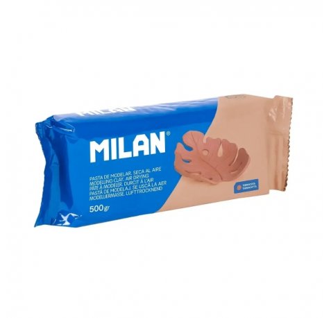 Milan Pasta para Modelar 500gr - Facil de Trabajar - Seca al Aire - Color Terracota