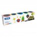 Milan Neon Soft Dough Pack de 5 Botes de Pasta Blanda - 100% Vegetal - Moldeable - Sin Residuos - Colores Mezclables - 142g por Unidad - Colores Surtidos