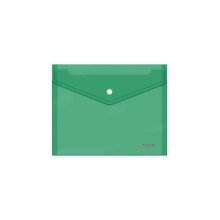 Dohe Sobre con Cierre de Broche - Tamaño A5 - Polipropileno Cristal Transparente 150 Micras - Color Verde