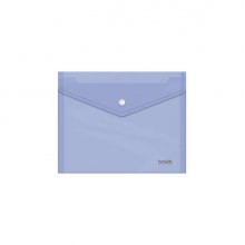 Dohe Sobre con Cierre de Broche - Tamaño A5 - Polipropileno Cristal Transparente 150 Micras - Color Morado