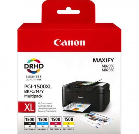 Canon PGI1500XL Pack de 4 | Cartuchos de tinta originales -