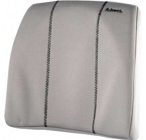 Fellowes Smart Suites Respaldo de Espuma Ergonomico - Espuma de Alta Densidad - Correa Ajustable - Color Gris