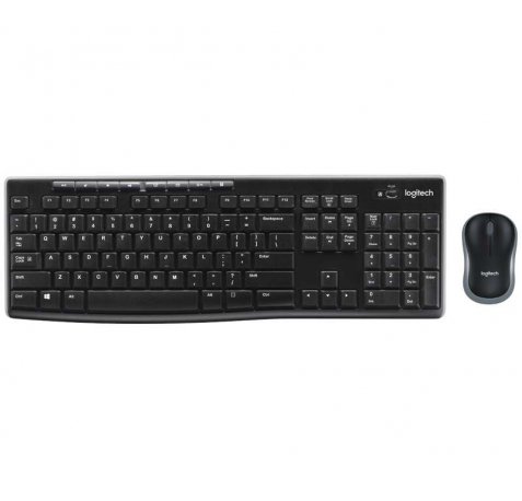 Logitech MK270 Pack Inalambrico USB Teclado Multimedia + Raton 1000dpi - 3 Botones - Uso Ambidiestro - Color Negro