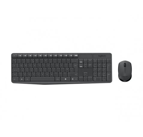 Logitech MK235 Pack Inalambrico Teclado Portugues + Raton 3 Botones - Uso Ambidiestro