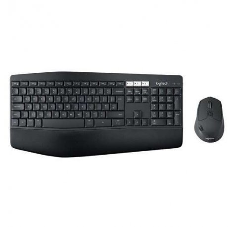 Logitech MK850 Performance Pack Inalambrico USB Teclado con Reposamuñecas + Raton 1000dpi - 7 Botones - Uso Diestro - Color Negro