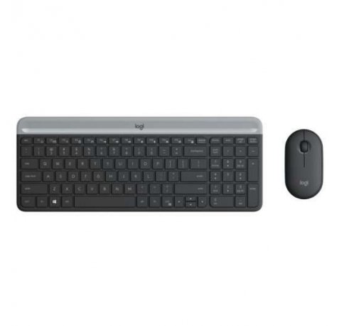 Logitech MK470 Slim Pack Inalambrico USB Teclado 12 Teclas FN + Raton 1000dpi - 3 Botones - Ultafinos - Silenciosos - Uso Ambidiestro - Color Negro