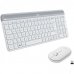 Logitech MK470 Slim Pack Inalambrico USB Teclado 12 Teclas FN + Raton 1000dpi - 3 Botones - Ultafinos - Silenciosos - Uso Ambidiestro - Color Blanco