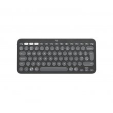 Logitech Pebble Keys 2 K380s Teclado Inalambrico - Bluetooth + RF Logi Bolt - Teclas Silenciosas de Perfil Bajo - Easyâ??Switch para 3 Dispositivos - Formato Mini QWERTY - Bateria hasta 36 Meses - Color Grafito
