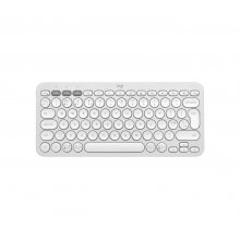 Logitech Pebble Keys 2 K380s Teclado Inalambrico - Bluetooth + RF Logi Bolt - Teclas Silenciosas de Perfil Bajo - Easyâ??Switch para 3 Dispositivos - Formato Mini QWERTY - Bateria hasta 36 Meses - Color Blanco