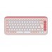 Logitech Pop Icon Keys Teclado Inalambrico - Bluetooth - Indicadores Luminosos - Autonomia hasta 36 Meses - Color Blanco y Naranja