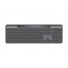 Logitech Signature Slim Solar+ K980 Teclado Inalambrico EspaÃ±ol QWERTY - Carga Solar Automatica con Tecnologia LightCharge - Conectividad Dual Logi Bolt y Bluetooth LE - Teclas Silenciosas - Color Grafito