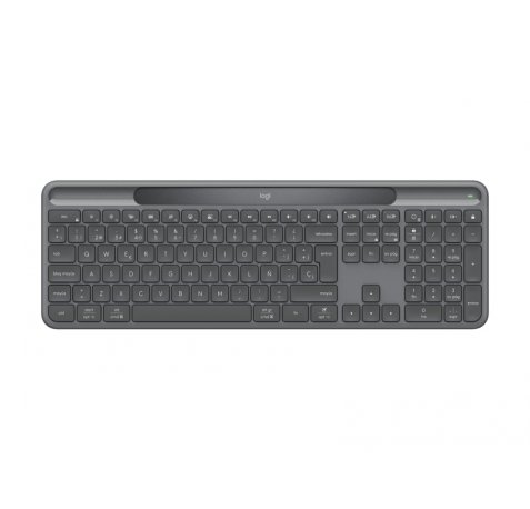 Logitech Signature Slim Solar+ K980 Teclado Inalambrico EspaÃ±ol QWERTY - Carga Solar Automatica con Tecnologia LightCharge - Conectividad Dual Logi Bolt y Bluetooth LE - Teclas Silenciosas - Color Grafito