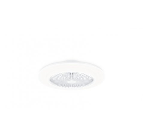 Philips Amigo Flat Fan Ceiling IR RD Ventilador de Techo con Luz LED Hasta 6500K - Aspas Integradas - 25W Ventilador + 60W Luz  - Sparkle - Mando a Distancia - Color Blanco