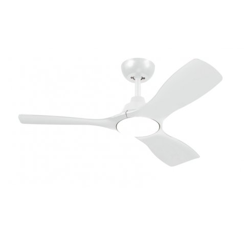 Philips Olas Fan Ceiling Ventilador de Techo con Luz LED Hasta 6500K - Aspas Fijas - 30W Ventilador + 24W Luz - Mando a Distancia - Color Blanco