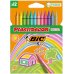 Bic Kids Plastidecor Pastel Caja de 12 Lapices de Cera - Extraresistentes - Facil de Sacar Punta - No Mancha - Colores Pastel Surtidos