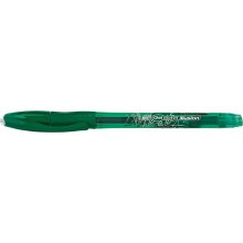 Bic Gel-ocity Illusion Boligrafo de Tinta Gel Borrable - Punta Media de 0.7mm - Recargable - Grip de Goma - Clip de Plastico - Color Verde (12 uds)