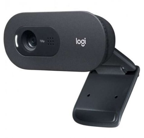 Logitech C505 Webcam HD 720p USB - Microfono de Gran Alcance - Campo Visual Diagonal de 60° - Enfoque Fijo - Cable de 2m - Color Negro