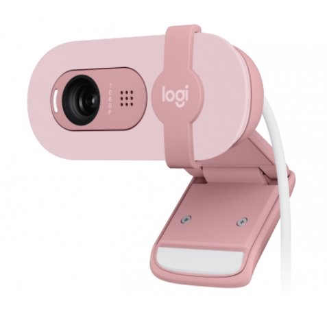 Logitech Brio 100 Webcam Full HD - 2 Megapixeles - Antirreflectante - Rosado