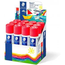 Staedtler Noris Expositor de 12 Barras de Pegamento 20gr - Sin Disolventes - Uso Escolar - Pega Papel, Cartulina, Tejido etc