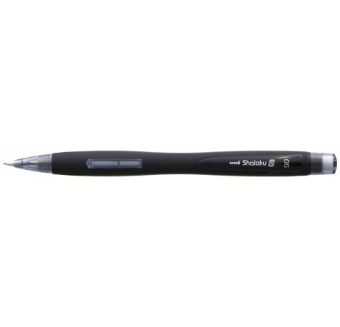 Uni-ball Shalaku S M5-228 Portaminas - Ancho de Trazo 0.5mm - 2 Minas HB Incluidas - Goma de Borrar Integrada - Color Negro (12 uds)