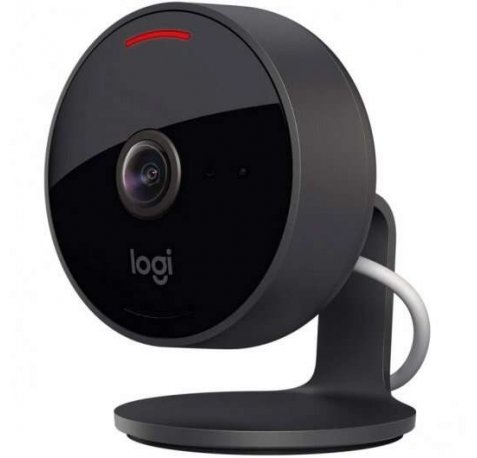Logitech Circle View Camara de Videovigilancia WiFi FullHD 1080p - Angulo de Vision 180º - 2 Canales Audio - Microfono y Altavoz Integrado - Vision Nocturna - Color Negro
