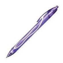 Bic Gel-Ocity Quick Dry Boligrafo Retractil - Punta Media de 0.7mm - Tinta de Gel - Secado Ultra Rapido - No Mancha el Papel - Color Violeta (12 uds)